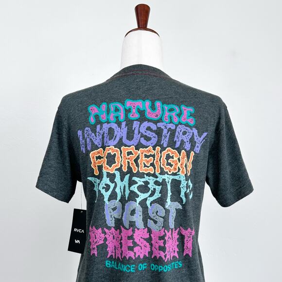 RVCA Balance Of Opposites Graphic Boy's Fit Tee NWT - Picture 1 of 8